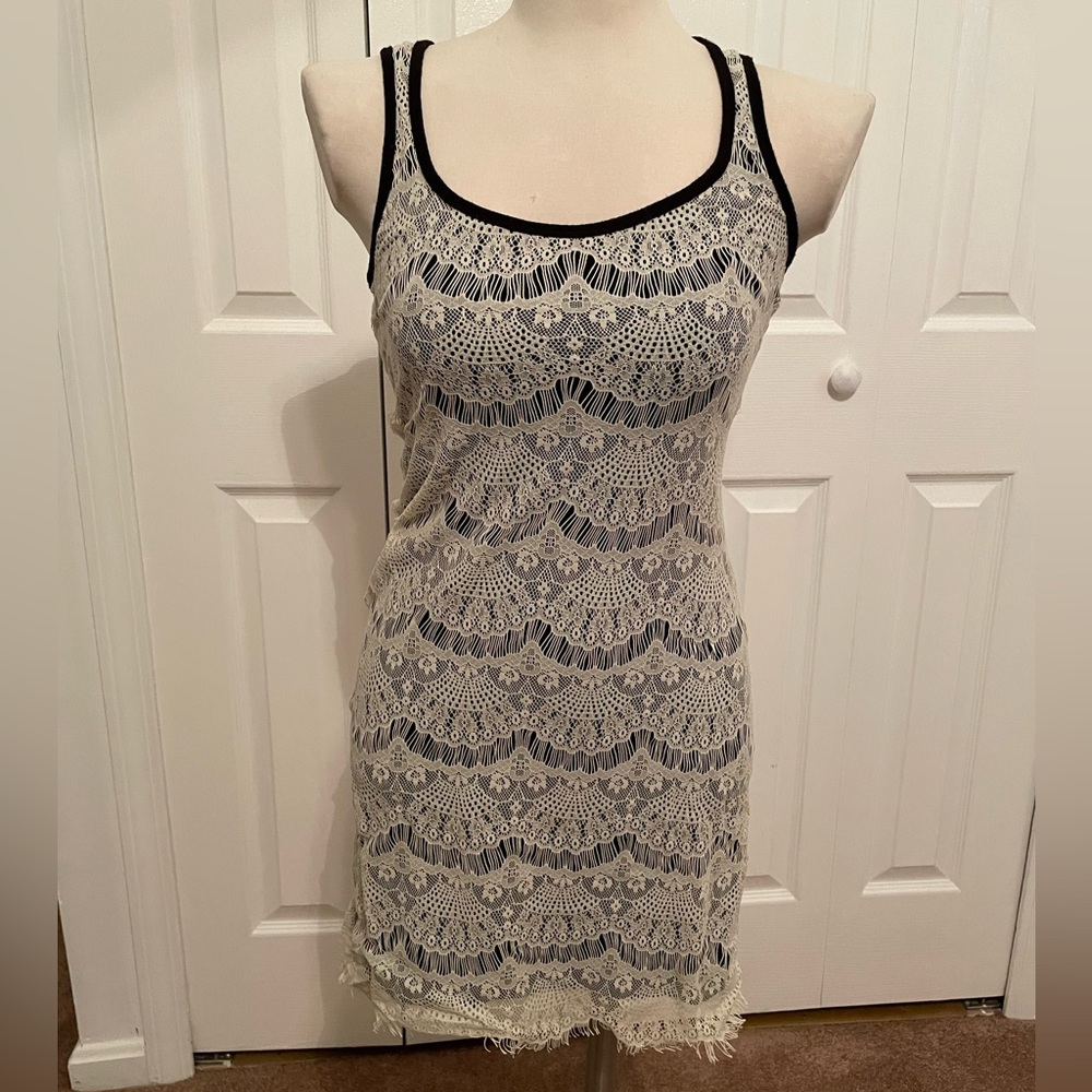 INC sleeveless lace/knitted delicate 20s-ish type dress